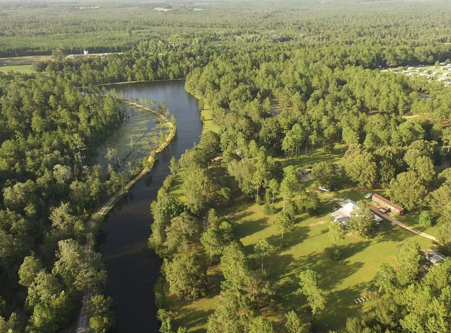 Aerial view of the Baldwin County, Alabama property